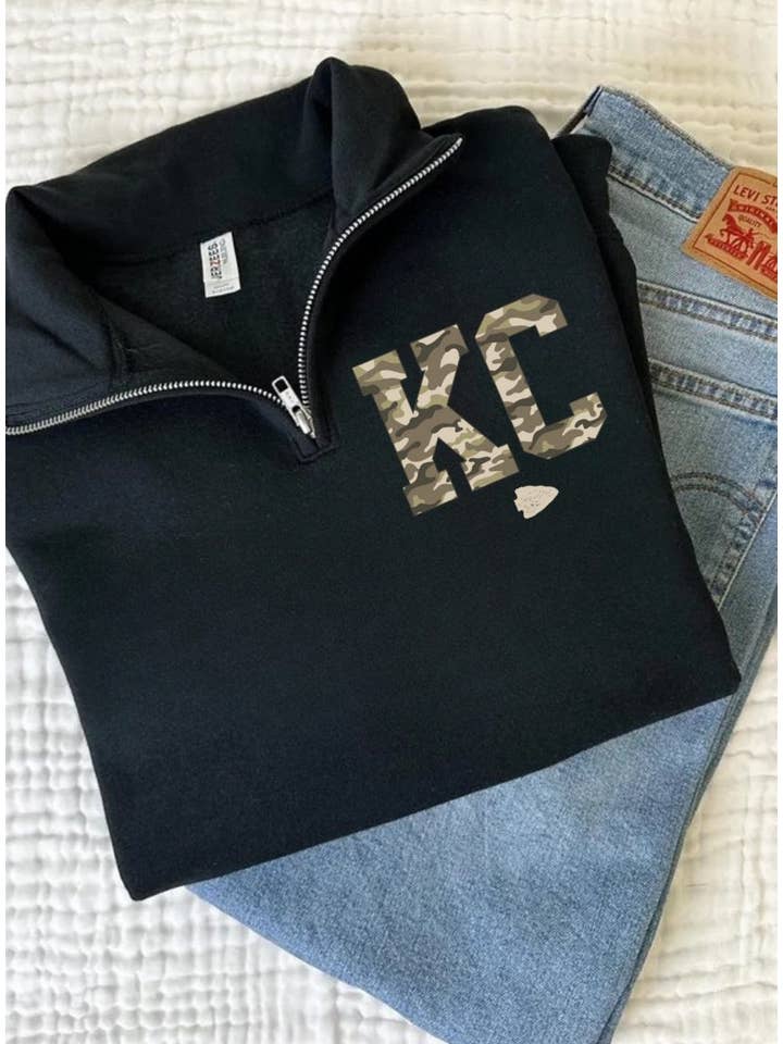 Country Charm Wholesale - Wholesale Sweatshirt - Women's - Camo KC | Quarter Zip