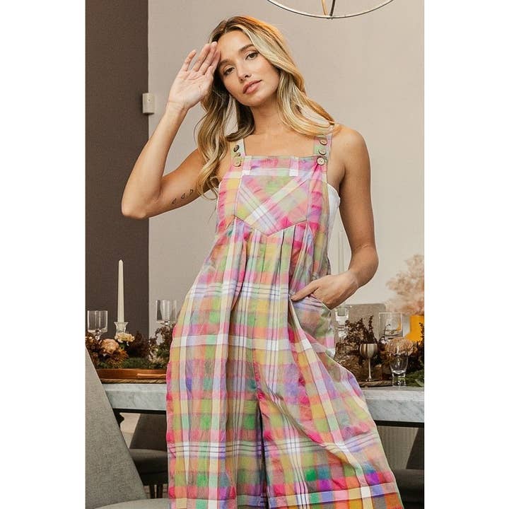 STAINED GLASS DIP DYE EFFECT BLEACHED VINTAGE OVERALLS for wholesale on Faire14