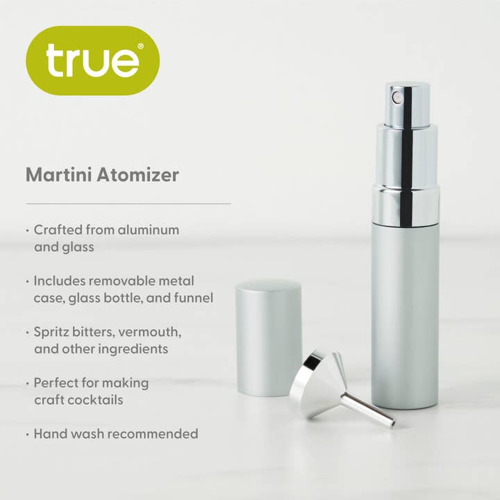Silver Martini Atomizer with Funnel for wholesale on Faire4