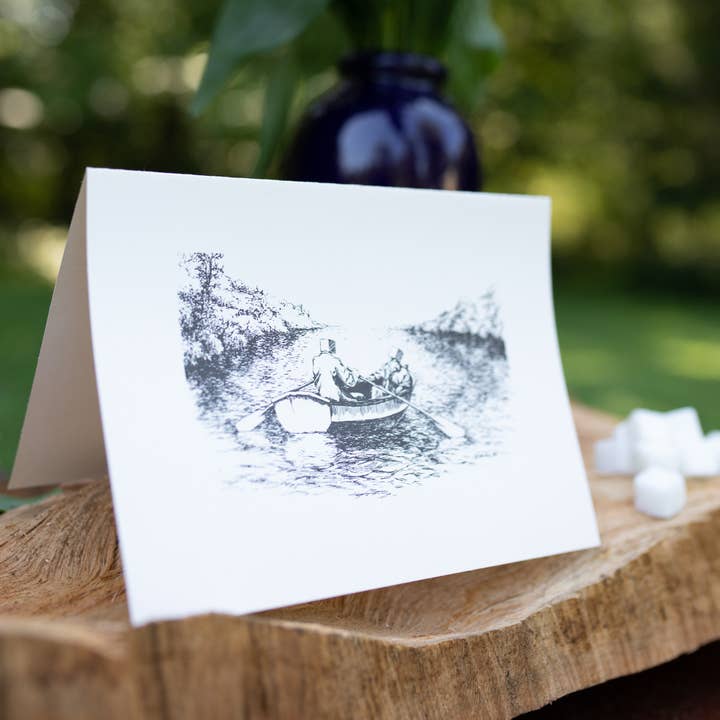 Sugarheads - Wholesale Everyday Greeting Card - Rowboat Whimsical Pen and Ink Greeting Cards