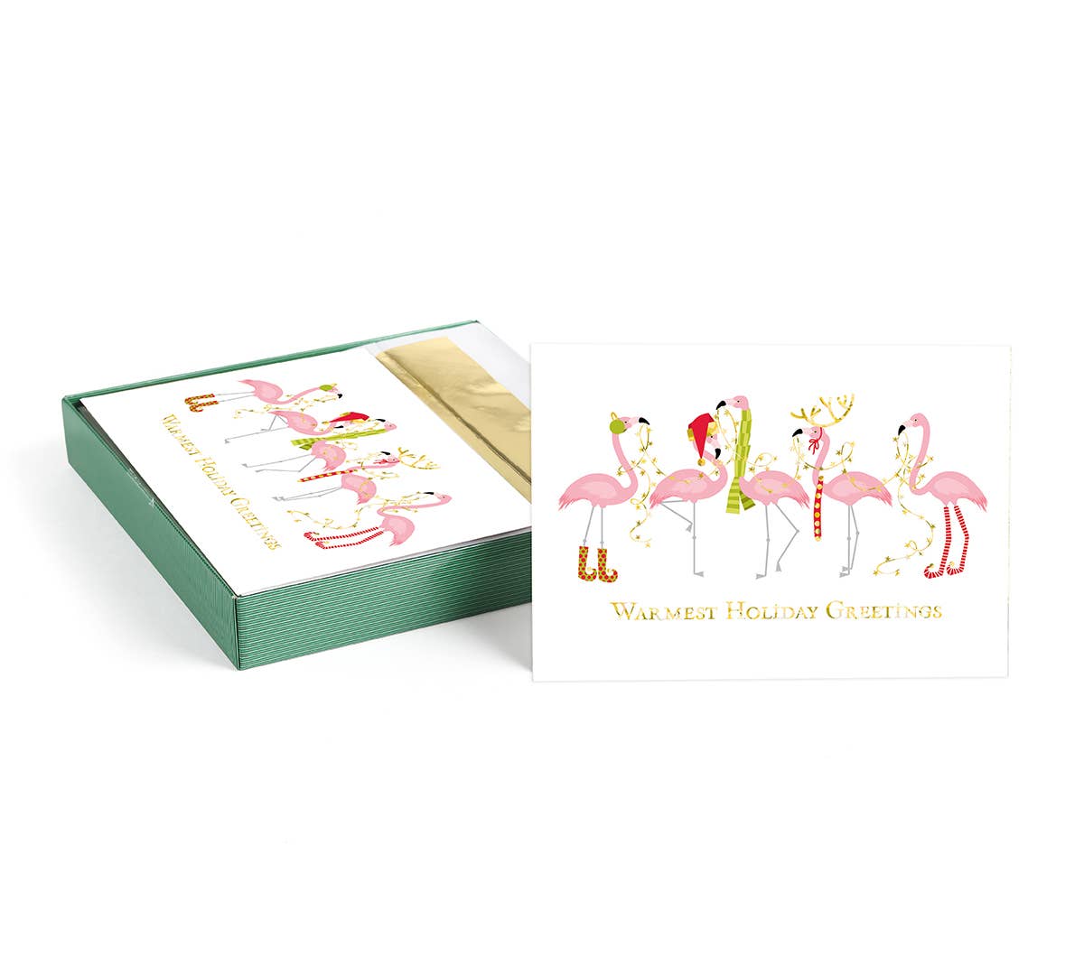 Masterpiece Studios - Wholesale Season's Greetings Card - Fashionista Flamingos Boxed Holiday Cards1