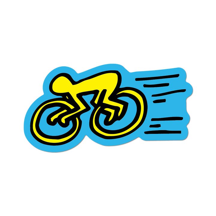 Cyclist by Keith Haring - Die-Cut Sticker for wholesale by Apply Stickers
