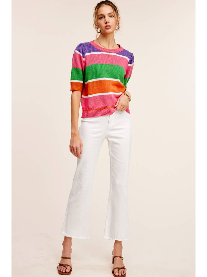 La Miel – Calças - Mulher por atacado – MCP3113-Calças Flare elástica de Cintura Alta Lavada e Macio36