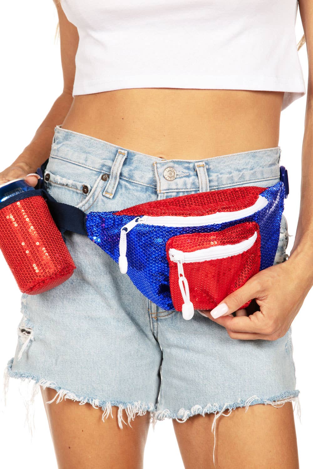 Tipsy Elves - Wholesale Belt Bag - Women's - Rockets Red Glam USA Fanny Pack1