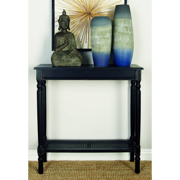 Deco Marché - Wholesale Console Table - Traditional Black Wooden Console Table1