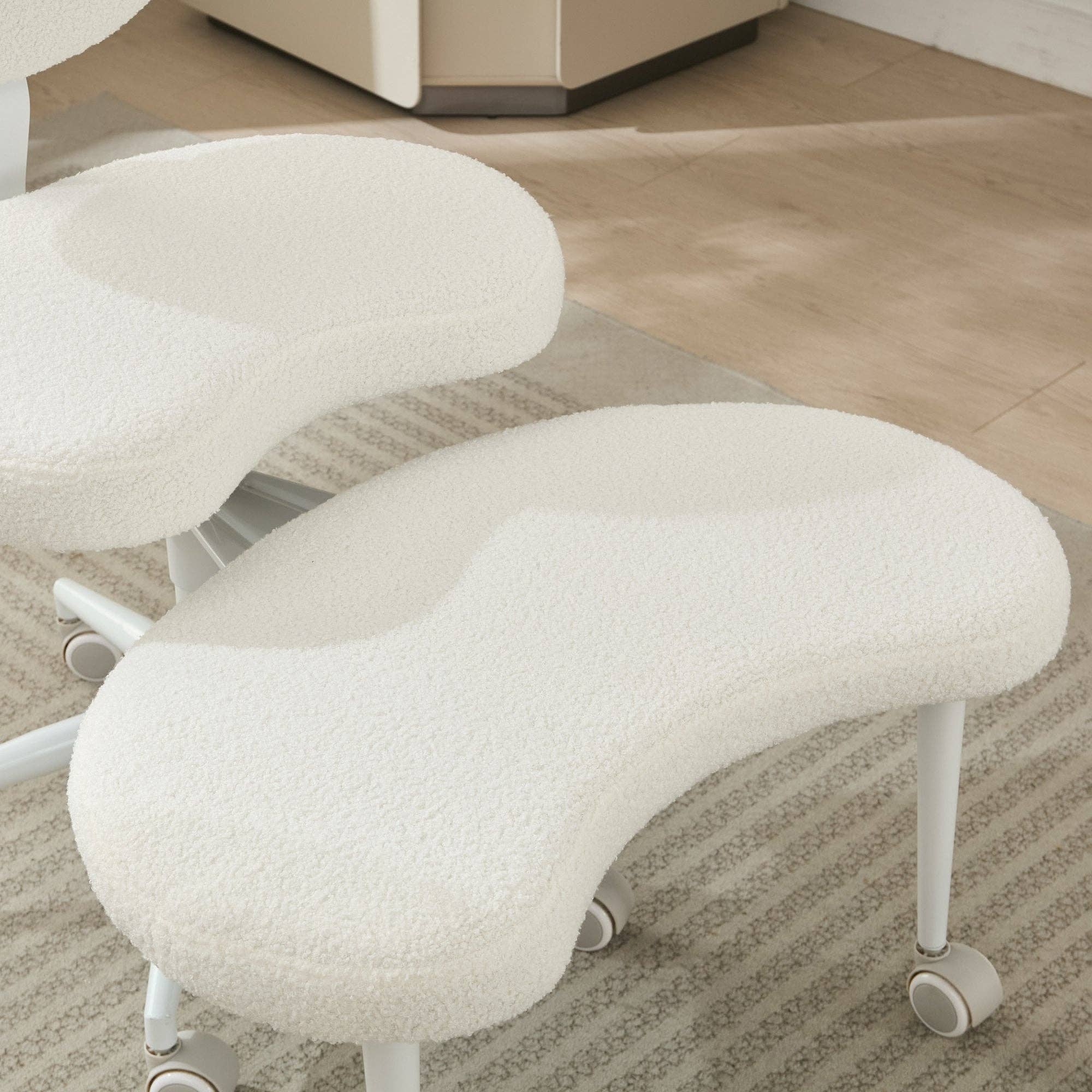 39F Inc. - Wholesale Chair - Meditation Chair Plus with Wheels, Cross Legged Chair, Ivory13