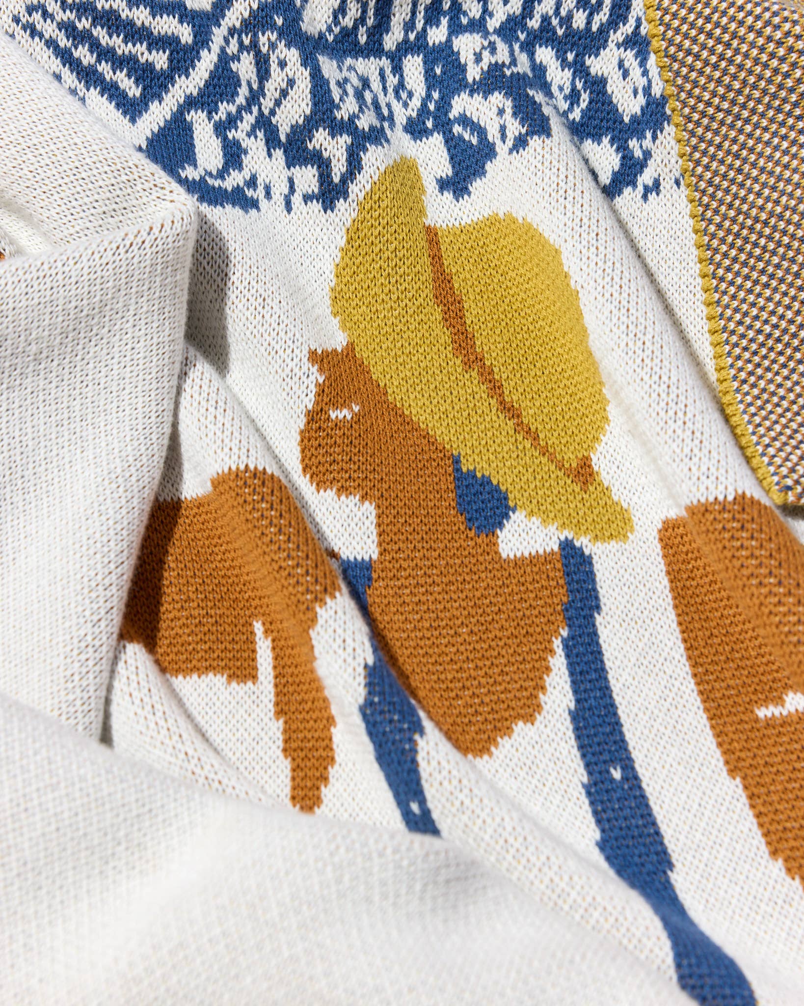 Biquette - Vendita all'ingrosso Plaid - Un Beau Poisson - Coperta da Lancio Lavorata a Maglia - Cotone - Prodotta negli USA4