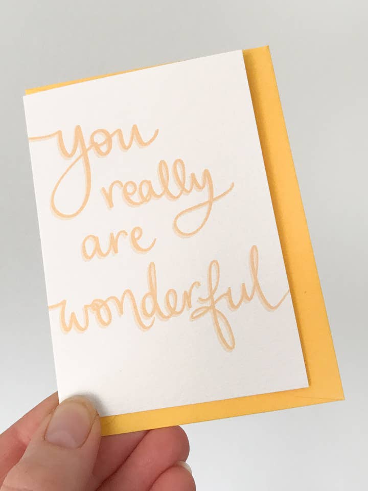 You Are Wonderful - Mini Card for wholesale by Sunshine for Breakfast