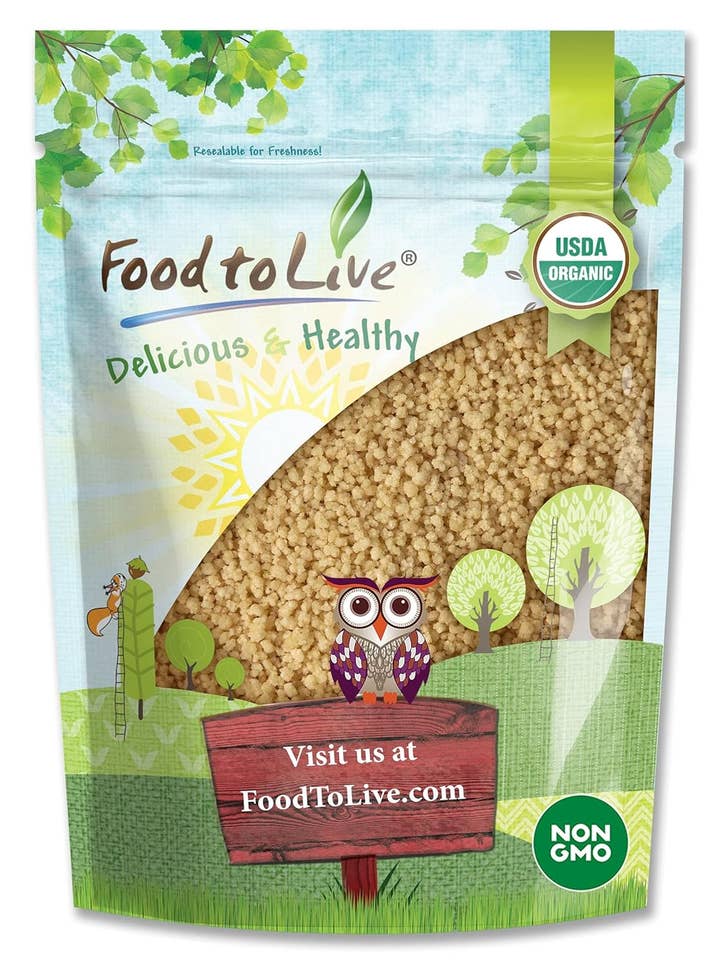 Organic Whole Wheat Couscous – Non-GMO, Kosher, Raw, Vegan for wholesale by Food To Live