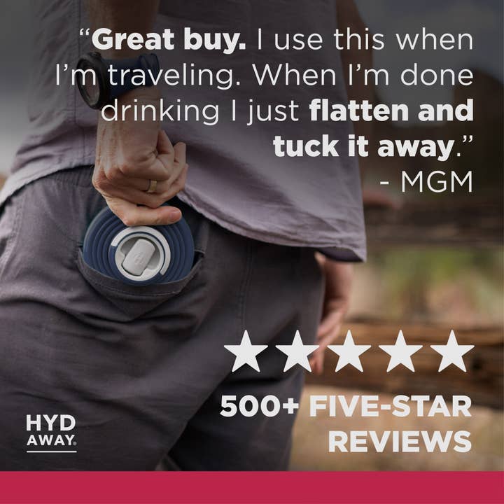 HYDAWAY – Großhandel Trinkflaschen – Zusammenklappbare Wasserflasche | 25oz22