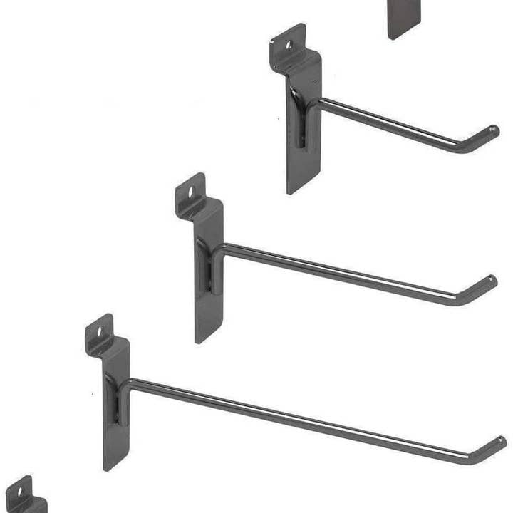 Only Hangers - Wholesale Retailer Display - Accessories - Slatwall Hooks - Variety Pack of 25 Assorted Size Hooks for Slatwall - (5) of Each 2",4",6", 8" and 10" Hooks1