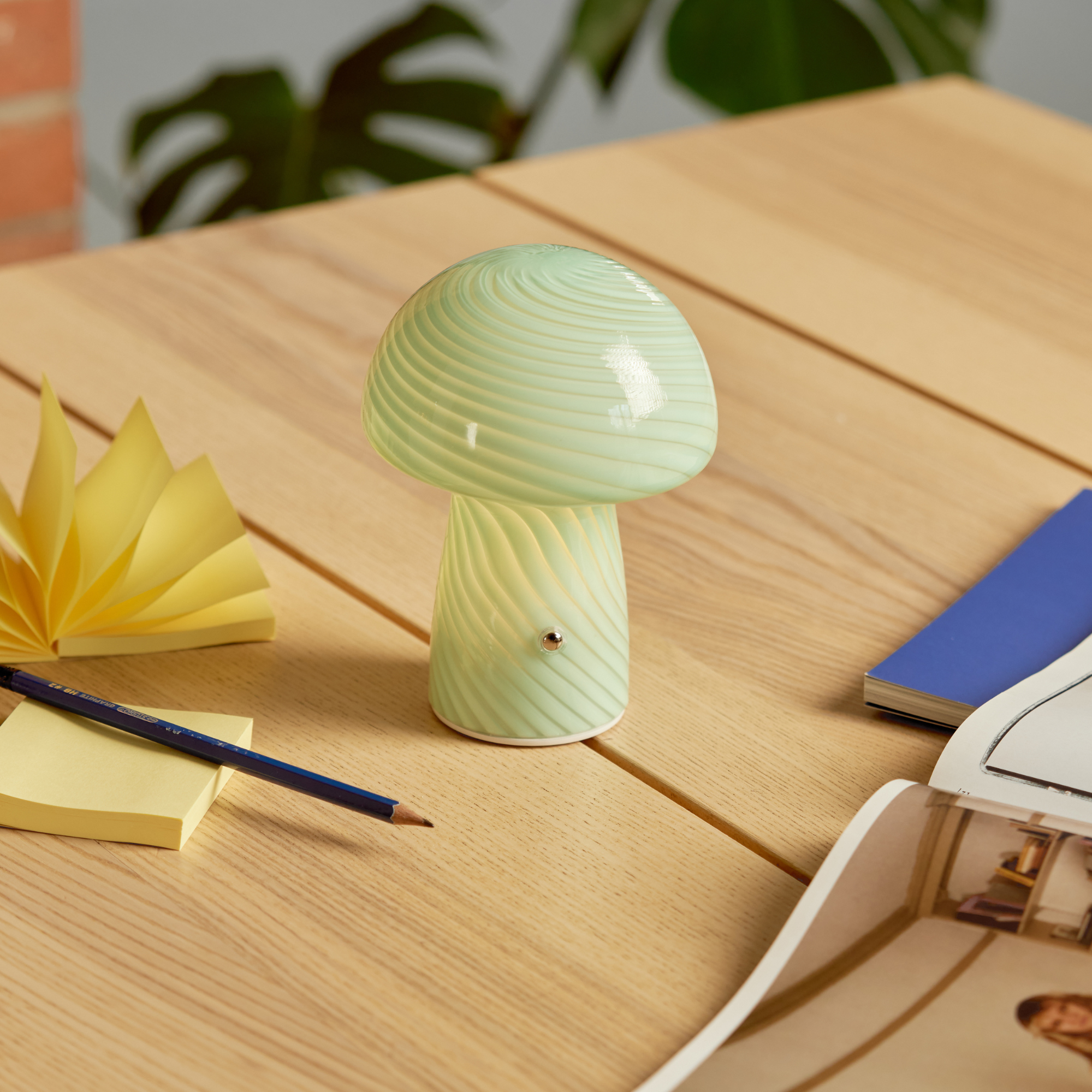 Humber - Wholesale Accent/Desk Lamp - Wireless Mini Glass Mushroom Lamp, Dimmable Rechargeable8