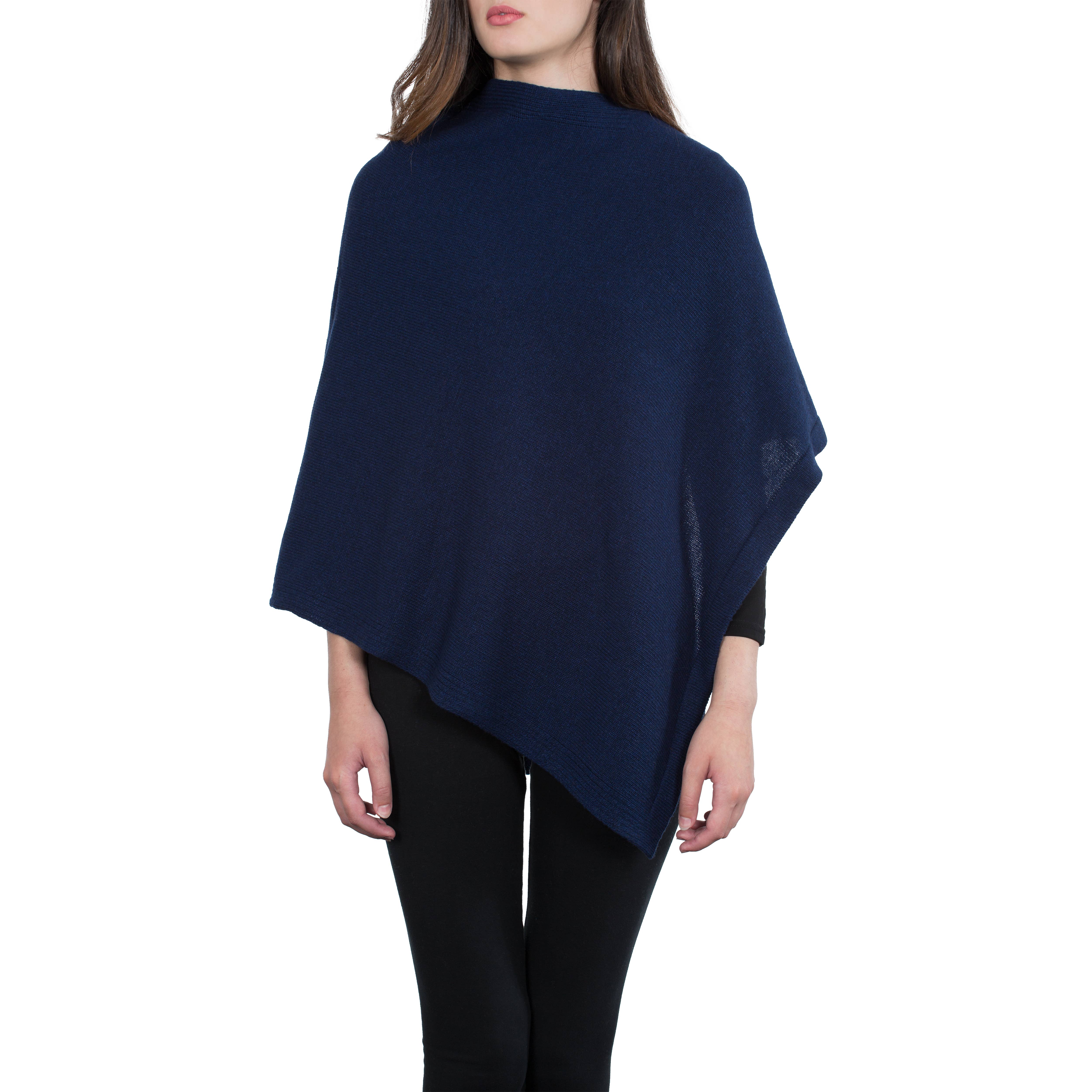 Assia di Brunetti Federica e C. s.a.s. – Engroshandel Poncho - Dame – Moon klassisk firkantet poncho i kashmirblanding10