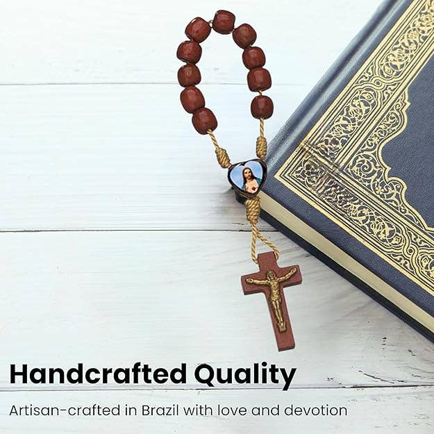 Catholica Shop - Wholesale Prayer Beads Necklace - Wood Finger Rosary - SHJ3