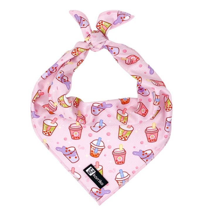 Cooling Dog Bandana - Taro Milk Tea for wholesale by Korriko Pet Supply