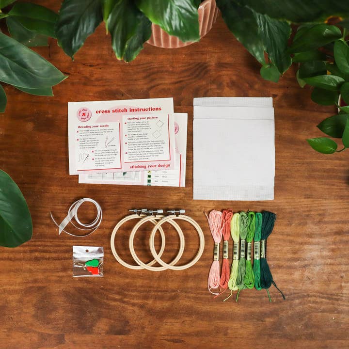 Craft Club - Wholesale Embroidery/cross-stitch supplies - POT PLANT MINIS - Cross Stitch Kit1