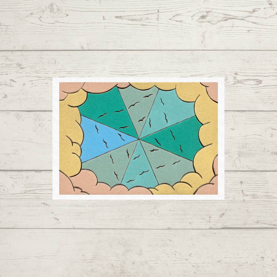 Backseat Window - Wholesale Postcard - Facets II, 4.25x6 Inch 16pt Textured Postcard