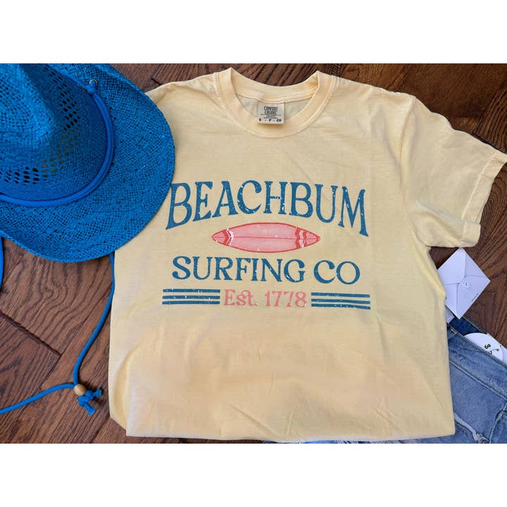 Beach Bum Surfing Co. Comfort Colors for wholesale by MidWest Tees