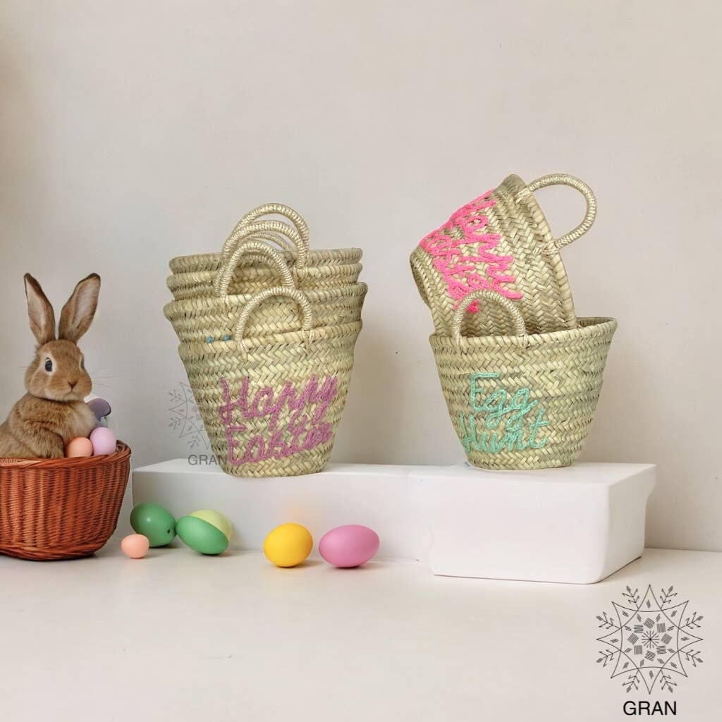 Gran Wholesale – wholesale Basket – Happy easter basket, Easter Gift Bag, Monogram Easter Straw3