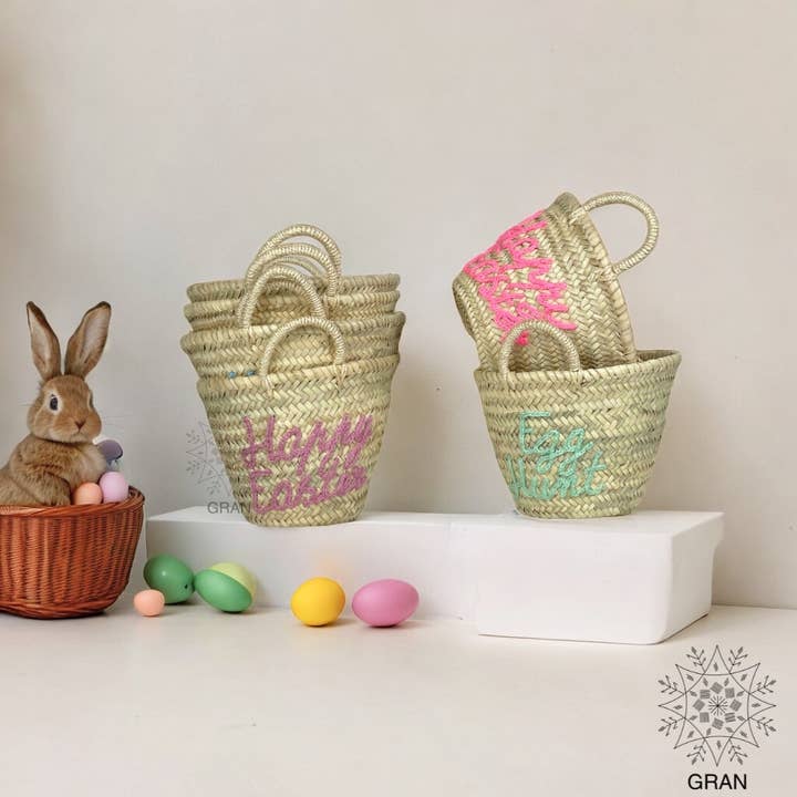 Gran Wholesale - Wholesale Basket - Happy easter basket, Easter Gift Bag, Monogram Easter Straw3