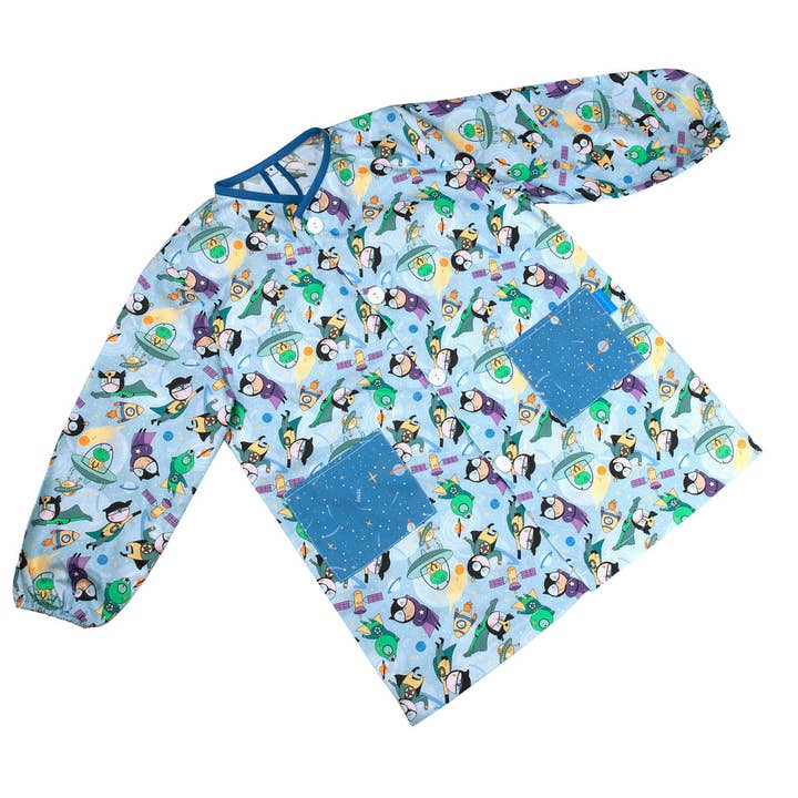 Superhelte skolekittel med knapper for engroshandel hos micumacu