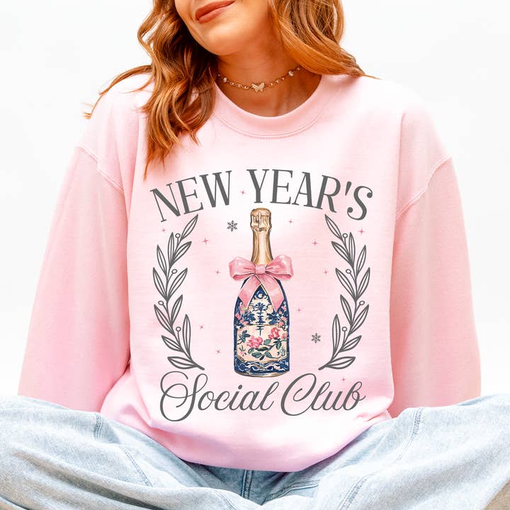 New Years Eve Social Club, Party, Champagne, 2026 Sweatshirt for wholesale by Refinery Number One LLC