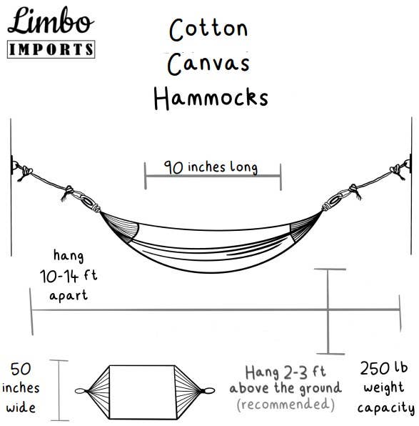 Limbo Imports Hammocks – wholesale Hammock – Colorful Tropical Rainbow Cotton Canvas Hammock -Beach Decor5