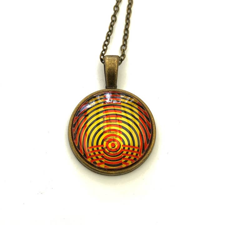 Sello de Nueva Zelanda 1988 - Joyería con sello postal - Collar de sello postal vintage - Bronce antiguo para venta al por mayor de Postage Stamp Jewelry