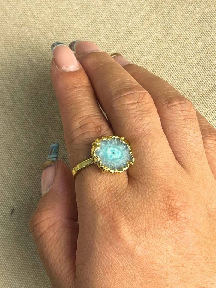 Aqua Solar Quartz - Ring for wholesale by Hi Handmade