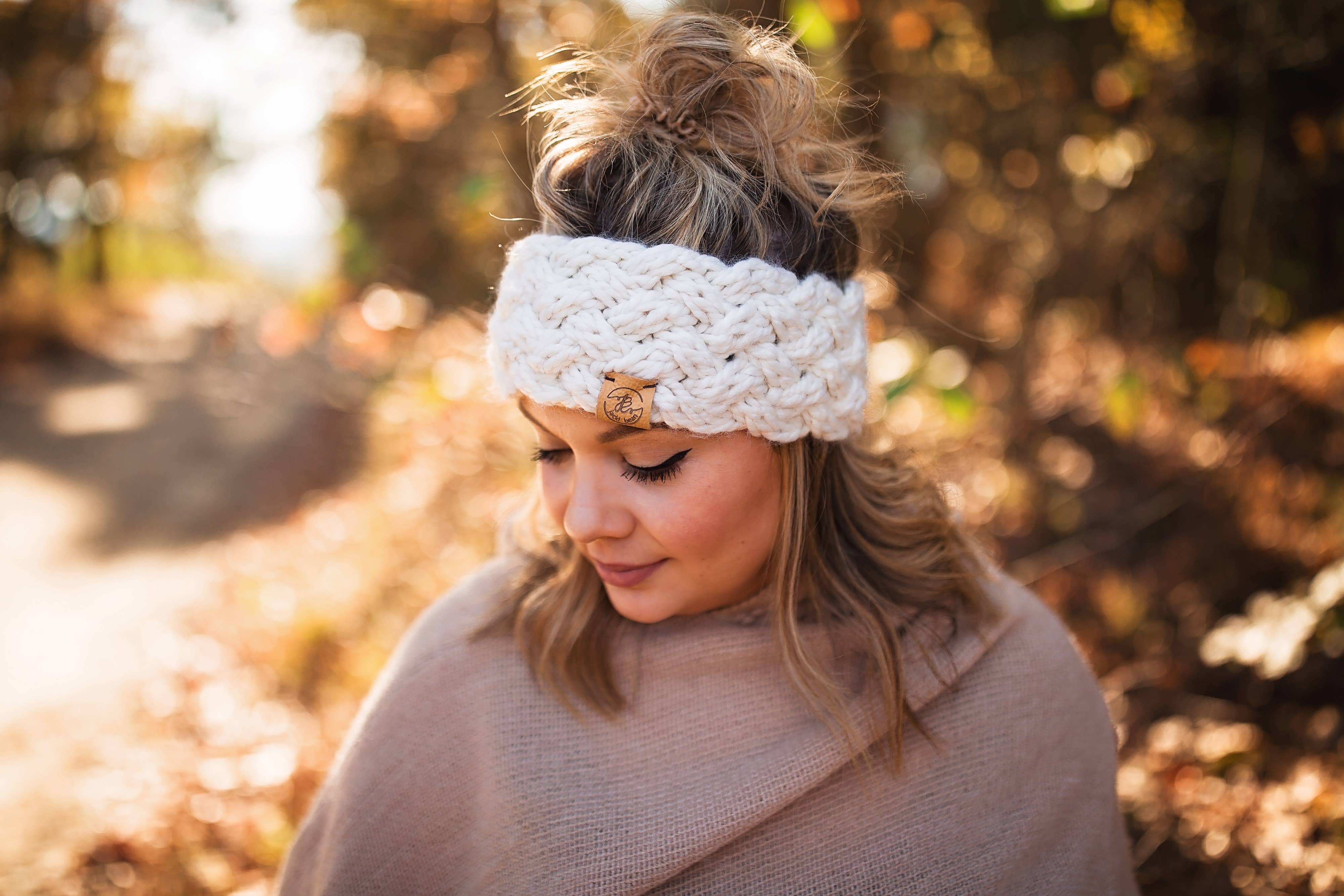 JackiBean – wholesale Öronvärmare - Dam – Handstickad bred fläta pannband4