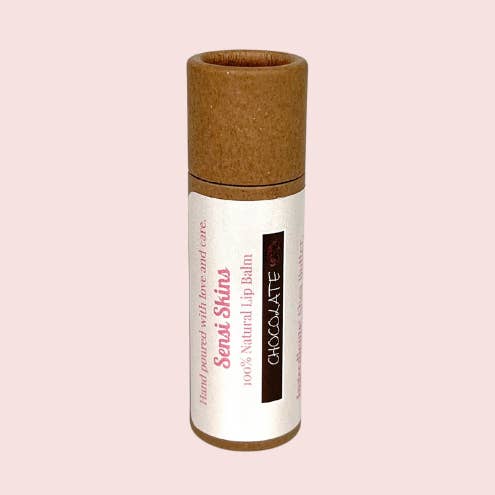 Natural Chocolate Lip Balm Tube for wholesale by SensiSkins
