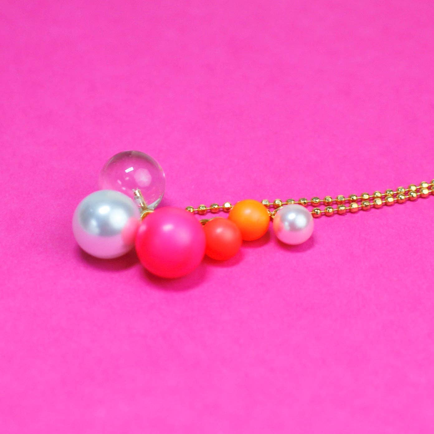 BaBa Jewellery for happiness - Wholesale Pendant/Charm Necklace - Gold necklace with 6 variable pendants "SWEET"0