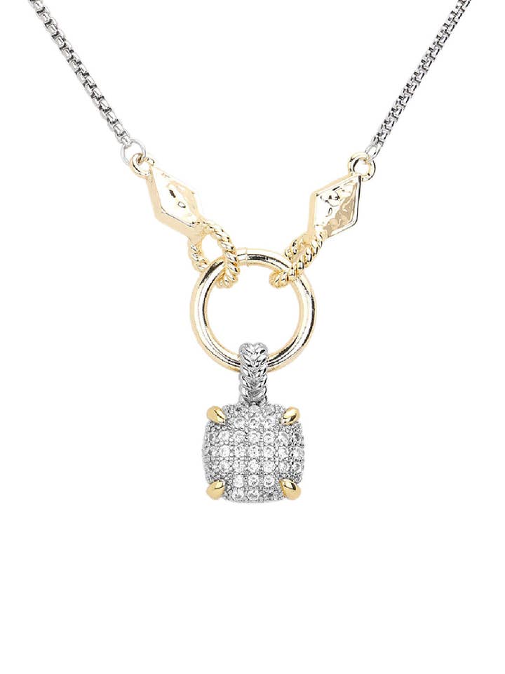 Colar Almofada Pave 2 Tons por atacado de Embellish Your Life