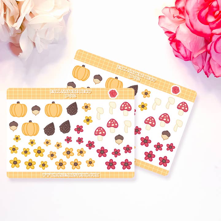 Fall Deco Planner stickervel #002 - Leuk briefpapier - voor wholesale door Rosie Art Studio