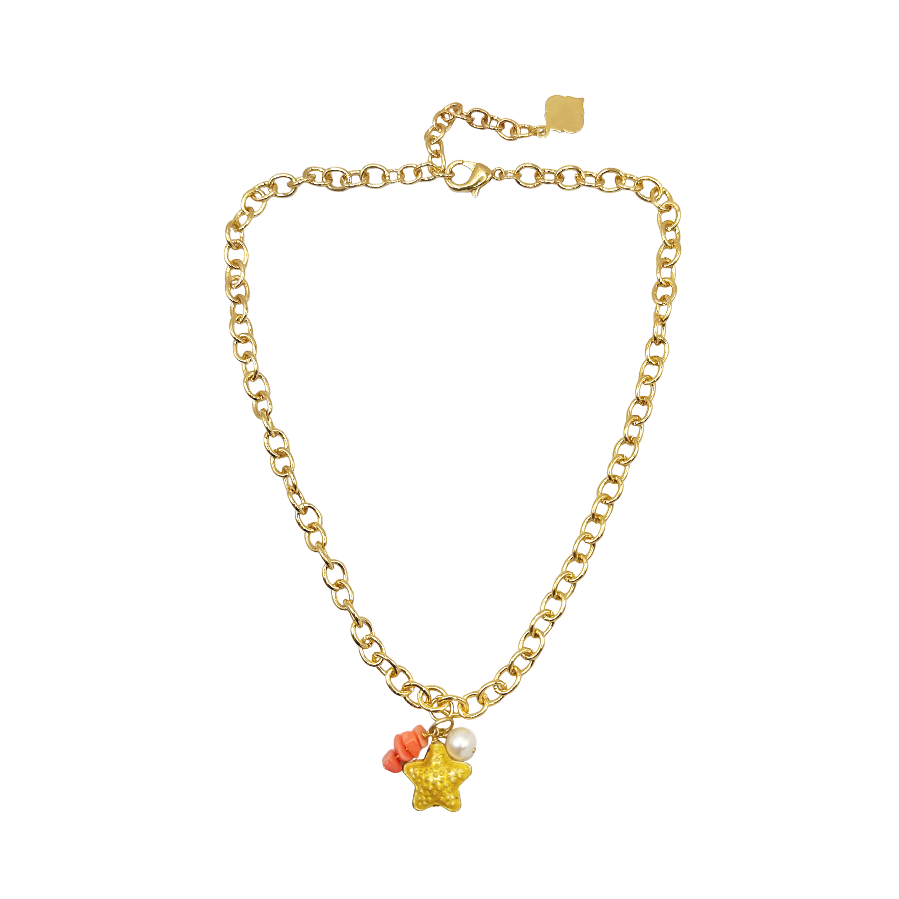 Fornash - Wholesale Pendant/Charm Necklace - Trinity Necklace - Vero Starfish - Gold2