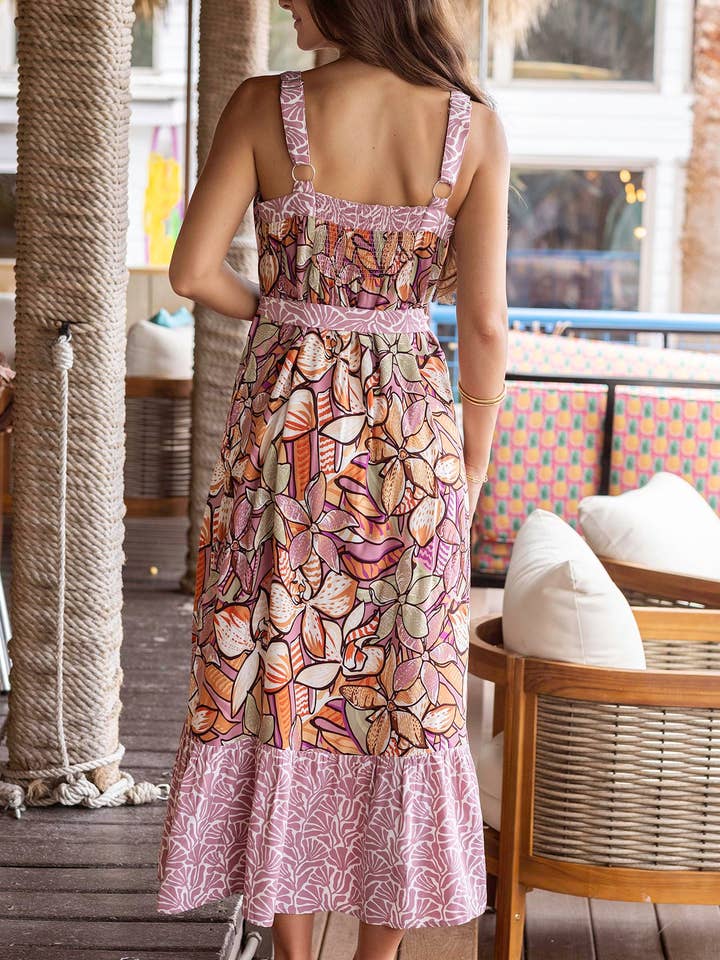 Floral Summer Maxi Dress in Floral Print for wholesale on Faire
