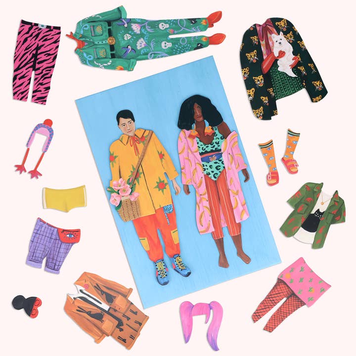 Chronicle Books - Wholesale Magnet - Fearless Fashion Magnetic Dolls7