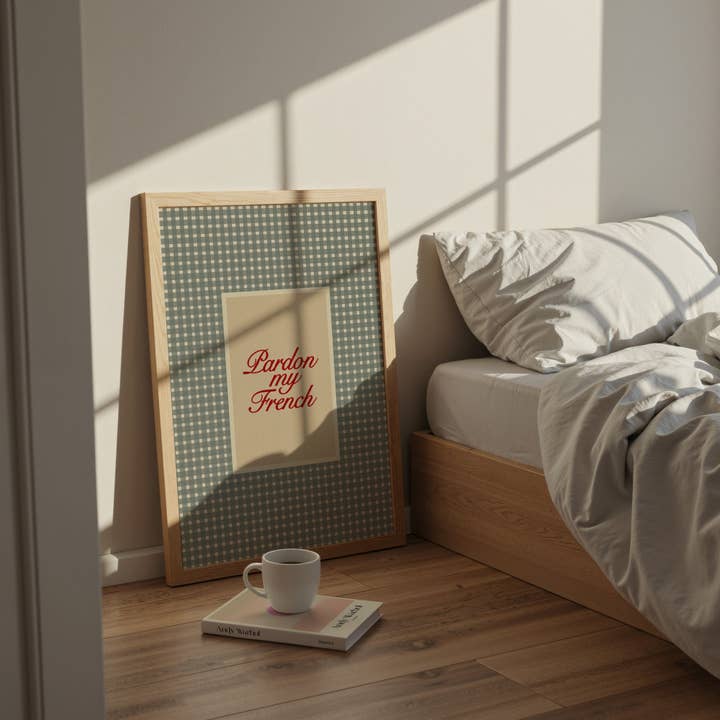 Lune Club - Wholesale Art Print - Pardon My French Checkered Print4