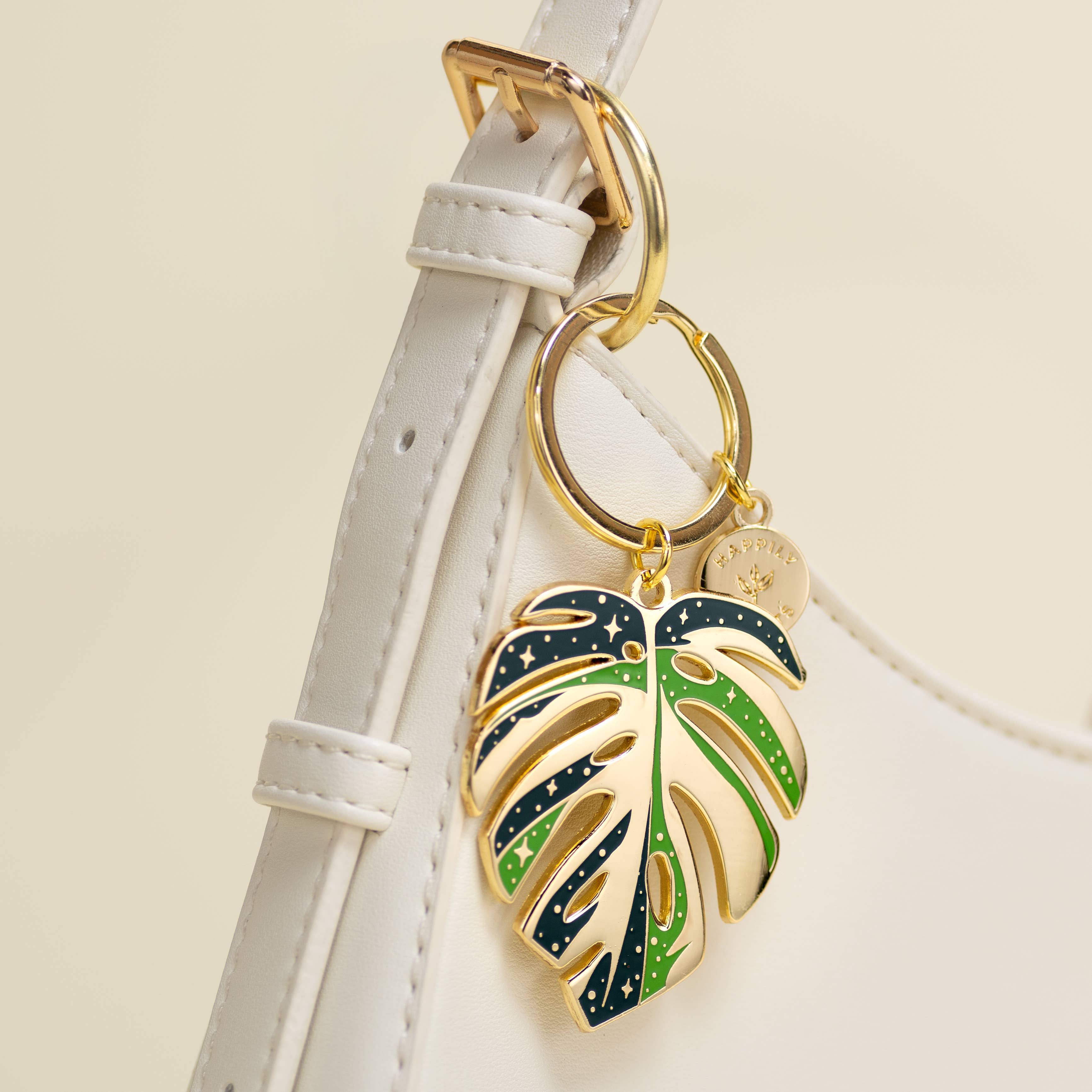 Happily Plants - Wholesale Keychain - Unisex - Monstera Thai Constellation Plant Keychain Charm Plant Gifts2