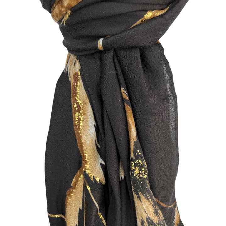 London Scarves - Wholesale Scarf – Women's - Dusty miller flower print on medium weight scarf8