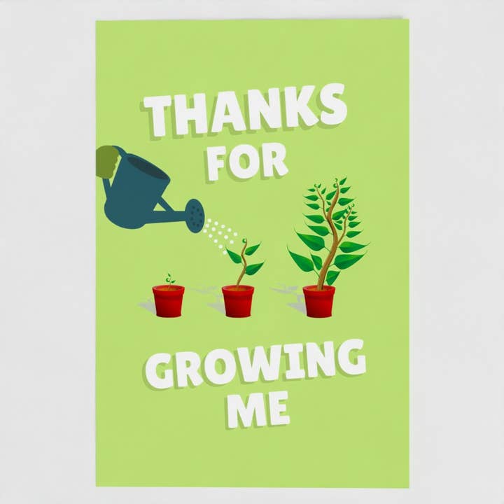 Thanks For Growing Me Mum Gardening Card for wholesale by The New Aesthetic