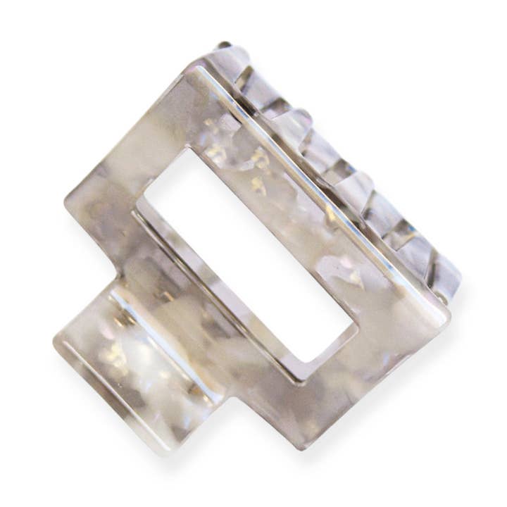 Plastic-free Rectangular Hairclaw | Hair Clip | Grey | Gray for wholesale by Maisonette