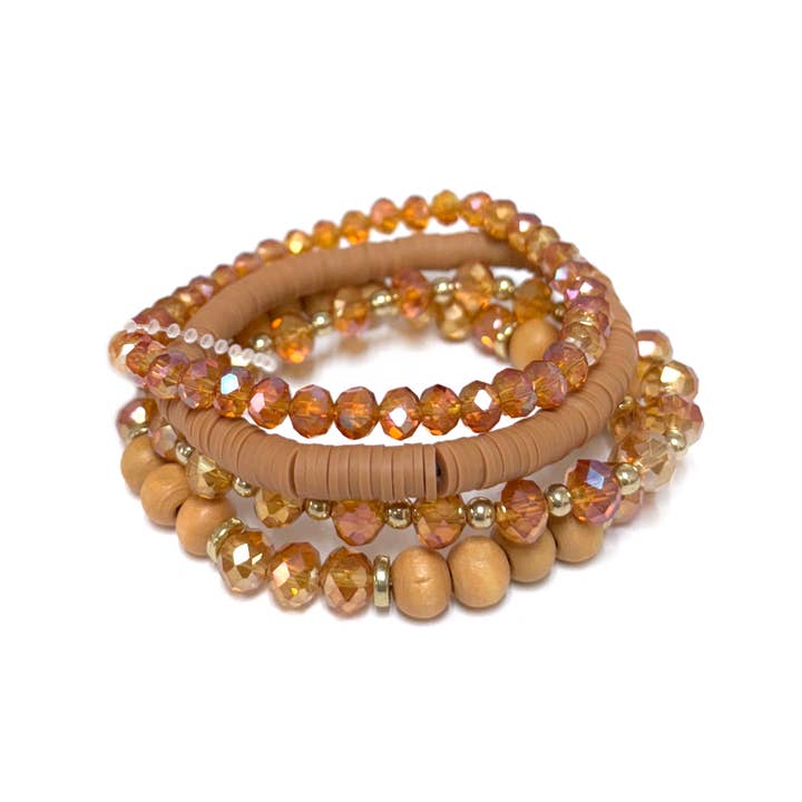 StarryNYC - Wholesale Beaded Bracelet - 4pcs Set Boho Stackable Beaded Stretch Bracelet for Women1