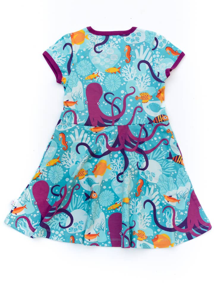 Merle Kids - Wholesale Dress - Kids - Organic Kids Skater Dress - Under the Sea1