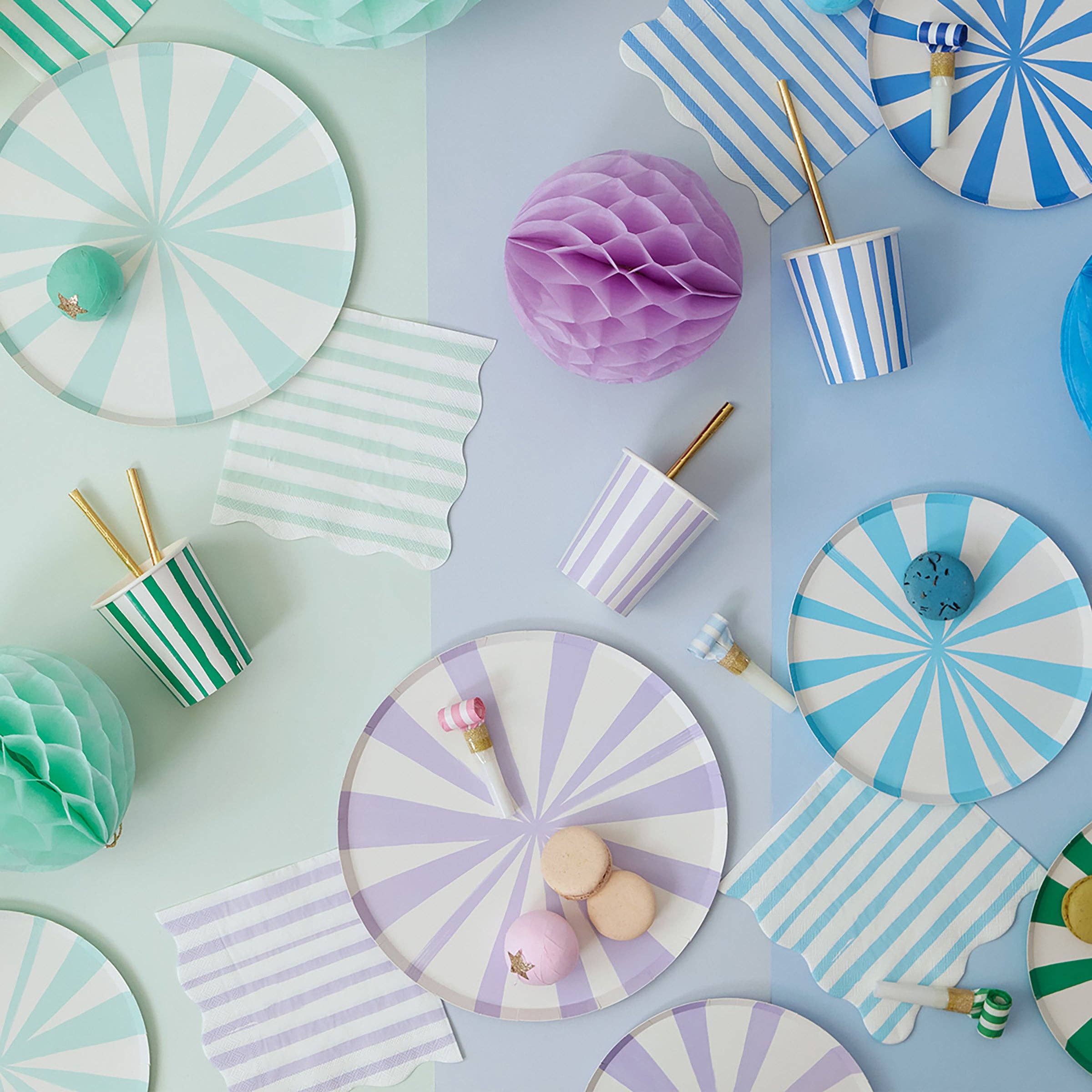 Meri Meri - Vendita all'ingrosso Tovagliolo monouso - Tovaglioli Piccoli a Righe Miste2