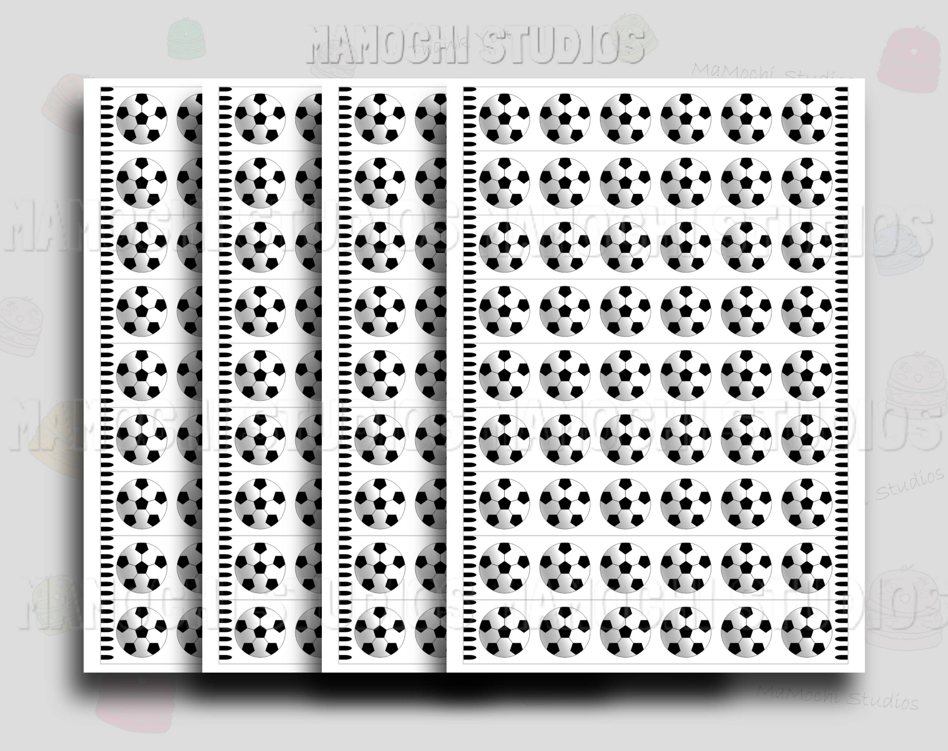 MaMochi Studios - Wholesale Sticker - Washi Tape Mini Sticker Sheet - Soccer Balls, Futbol Sports8