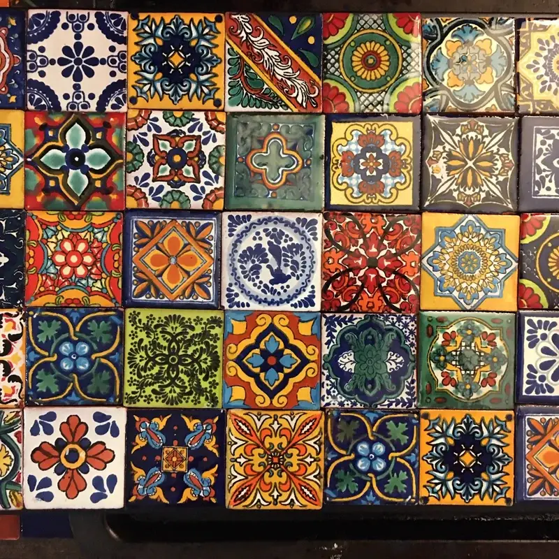 Mediterranean Collection - Wholesale Wall Tile - Talavera Hand painted Mexican Tiles 4x4  1