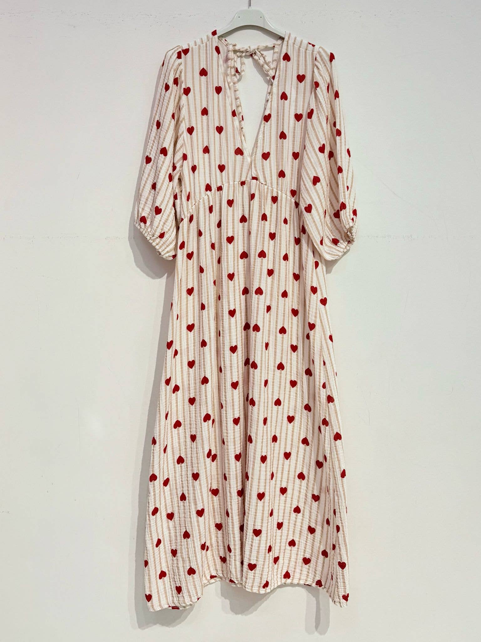 NOELINE – wholesale Dress – Women's – Printed cotton gauze dress 2394-HEART13