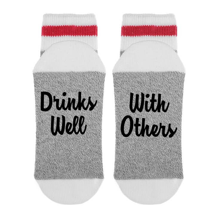 Drinks Well with Others Socks - Socks for wholesale by Sock Dirty to Me