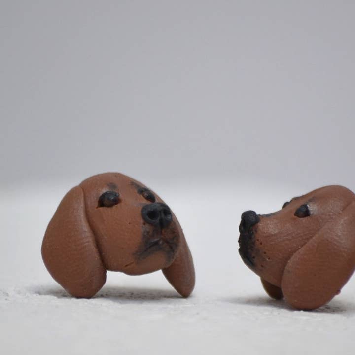 Pawfect Love - Wholesale Knopjes/oorstekers - Teckel Oorbellen - Handgemaakte Polymer Clay Worst Hondenstuds5